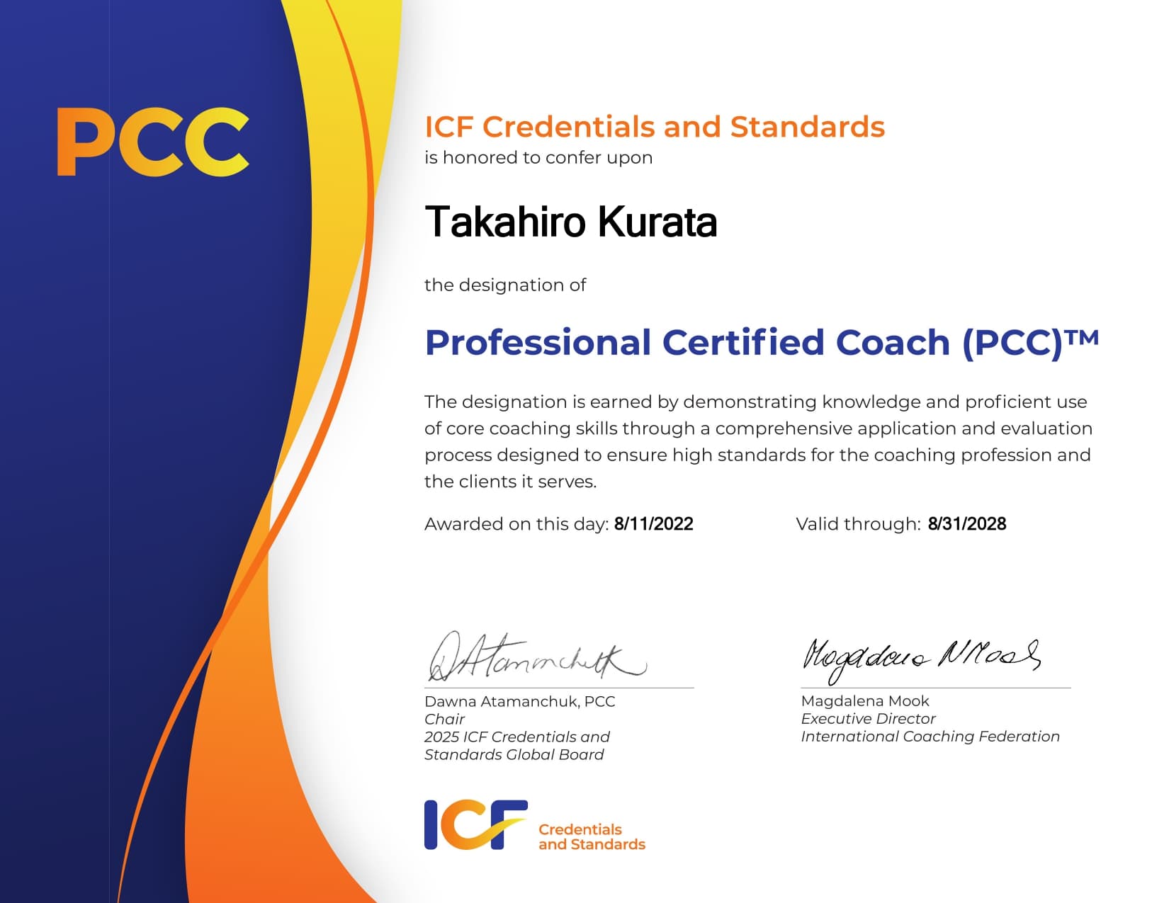 ICF Professional Certified Coach