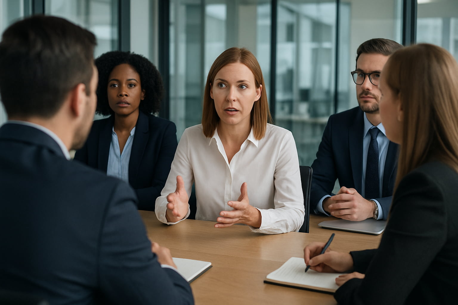 Business team in a formal meeting