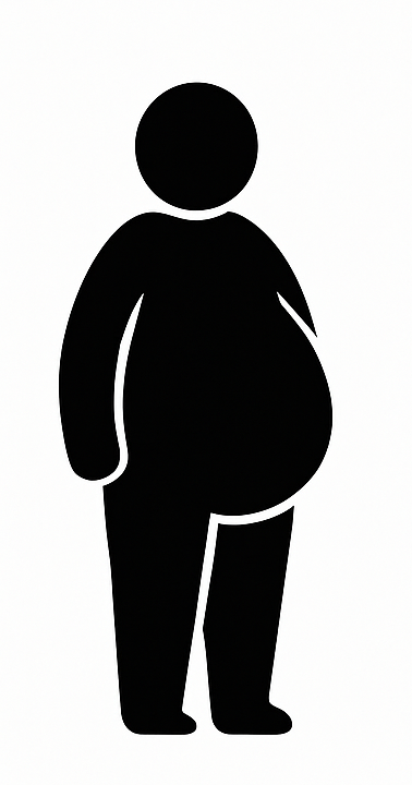 Overweight person icon