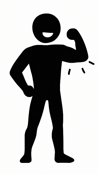 Muscular person icon